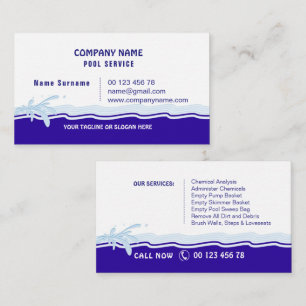 Pool service business card