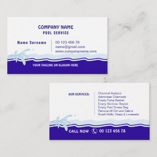 Pool service business card
