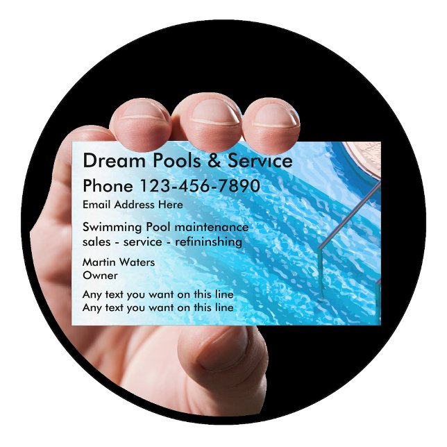 Pool Service Businesscards Business Card (Creator Uploaded)