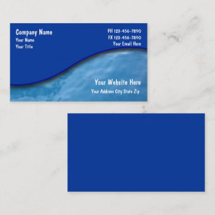 Pool Service Cards Modern Simple Business Cards