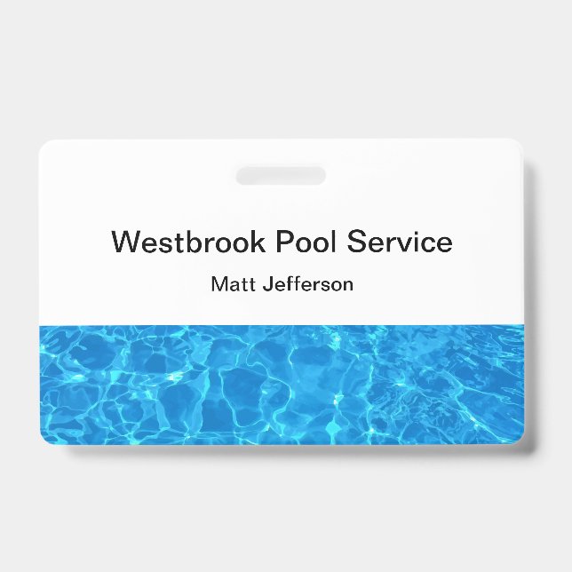 Pool Service Employee ID Badges (Front)