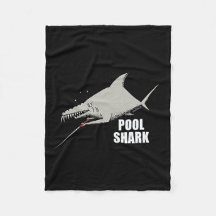 Pool Shark Billiards Design For Gift Pool Player Fleece Blanket