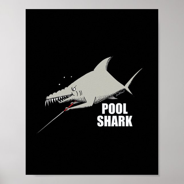 Pool Shark Billiards Design For Gift Pool Player  Poster (Front)