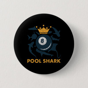 Pool Shark Billiards Pool Billiards Hall Player Ba 6 Cm Round Badge