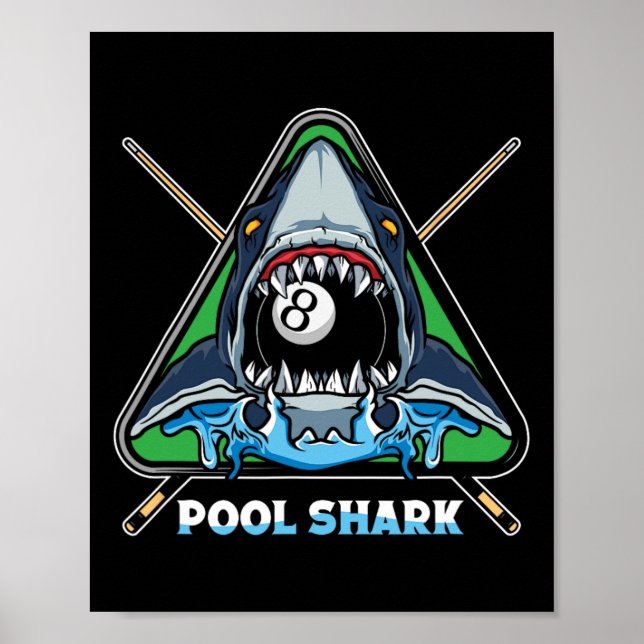 Pool Shark Billiards Pool Snooker Billiards Rack  Poster (Front)