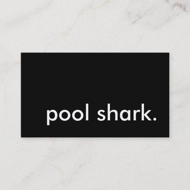 pool shark. business card (Front)