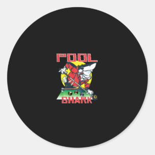 Pool Shark Funny Billiards Eight Ball Nine Ball Classic Round Sticker