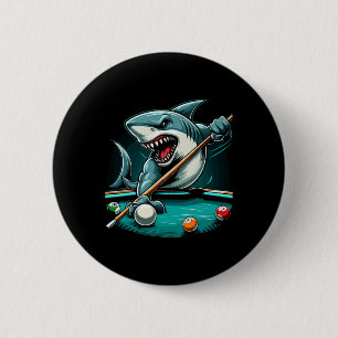 Pool Shark Funny Pool Player Billiards Billiard 8- 6 Cm Round Badge