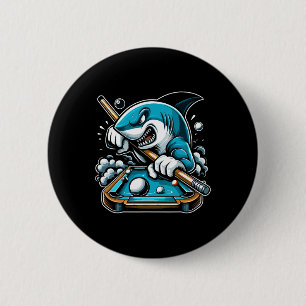 Pool Shark Funny Pool Player Billiards Billiard 8- 6 Cm Round Badge