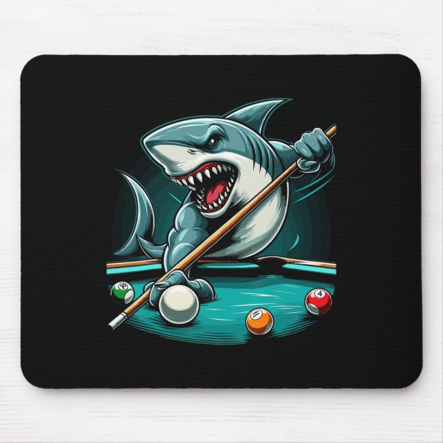 Pool Shark Funny Pool Player Billiards Billiard 8- Mouse Pad (Front)