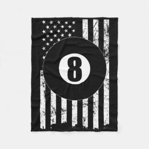 Pool Snooker Billiards Player 8 Ball Usa American Fleece Blanket