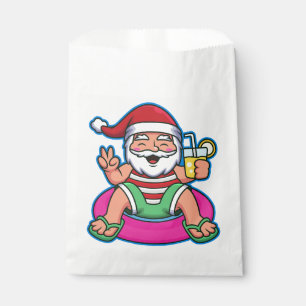 pool summer santa claus funny xmas  favour bags