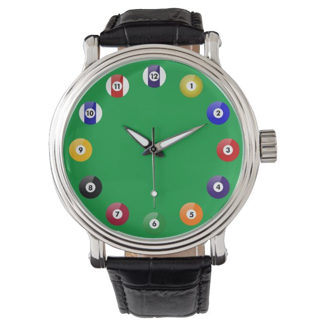 Pool Table and Balls Watch (Front)