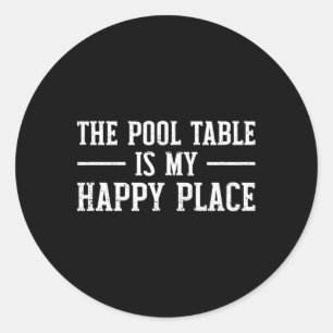 Pool Table - Billiards Player  Classic Round Sticker