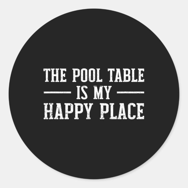 Pool Table - Billiards Player  Classic Round Sticker (Front)