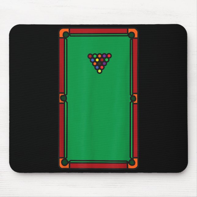 Pool Table Funny Lazy Easy Last Minute Halloween Mouse Pad (Front)