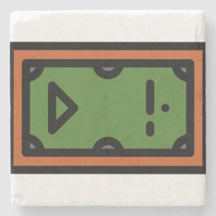 pool-table stone coaster