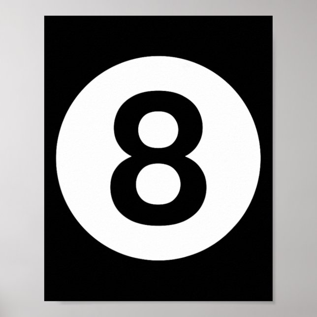 Pool Table With 8  Poster (Front)