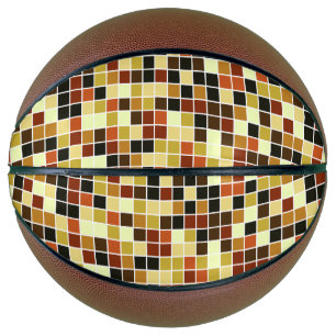 Pool Tiles, Brown Mosaic Tiles, Geometric Pattern Basketball