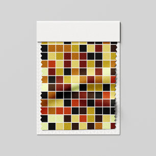 Pool Tiles, Brown Mosaic Tiles, Geometric Pattern Fabric
