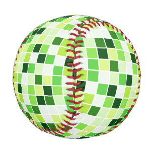 Pool Tiles, Green Mosaic Tiles, Geometric Pattern Baseball