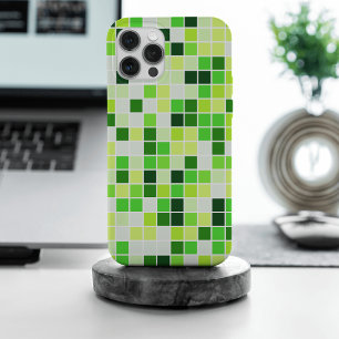 Pool Tiles, Green Mosaic Tiles, Geometric Pattern iPhone 15 Pro Max Case