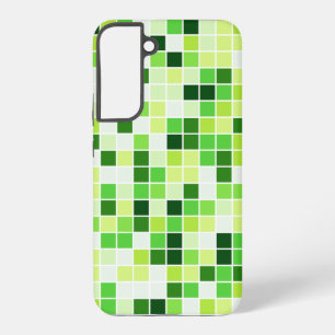 Pool Tiles, Green Mosaic Tiles, Geometric Pattern Samsung Galaxy Case