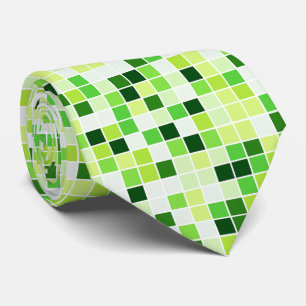 Pool Tiles, Green Mosaic Tiles, Geometric Pattern Tie