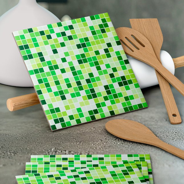 Pool Tiles, Green Mosaic Tiles, Geometric Pattern Tile (Creator Uploaded)