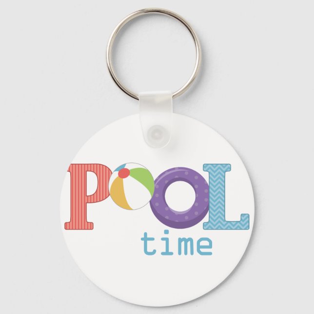 Pool Time Key Ring (Front)