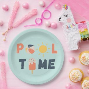 pool time. Party Plates & Supplies