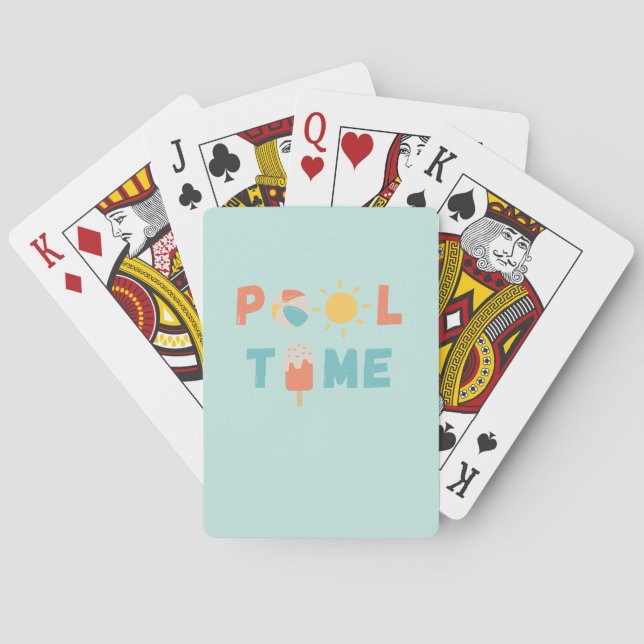 pool time. Playing Cards (Back)