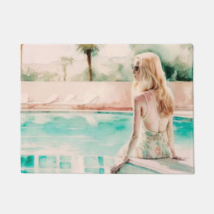 Pool vacation doormat