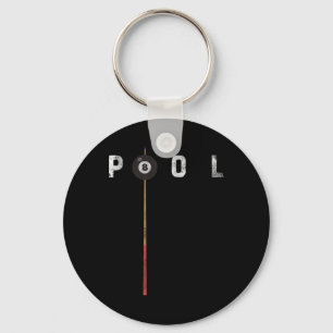 Pool Vintage Billiards Pool Player Funny Billiards Key Ring