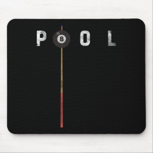 Pool Vintage Billiards Pool Player Funny Billiards Mouse Pad