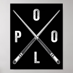 Pool Vintage - Billiards Vintage Pool Player Team Poster