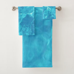 Pool Water Fun Blue Bath Towel Set