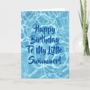 Pool Water Swimmer Card
