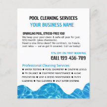 POOL Water, Swimming Pool Cleaning Advertising Fly
