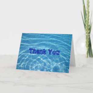 pool water Thank You Note Card