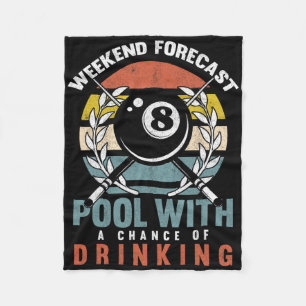 Pool With A Change Of Drinking 8 Ball Billiards Pl Fleece Blanket