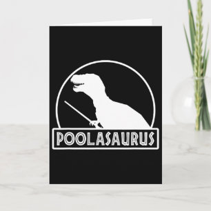 Poolasaurus Billiard Player Dinosaur Snooker Eight Card