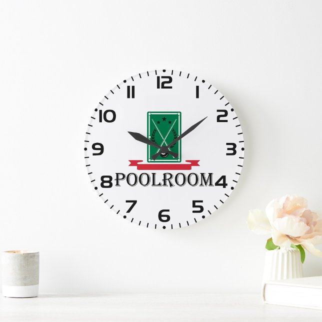 Poolroom Billiards Classic 8 Ball Large Clock (Creator Uploaded)