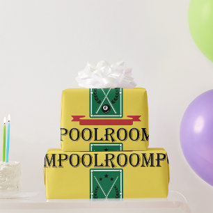 Poolroom Billiards Classic 8 Ball Wrapping Paper