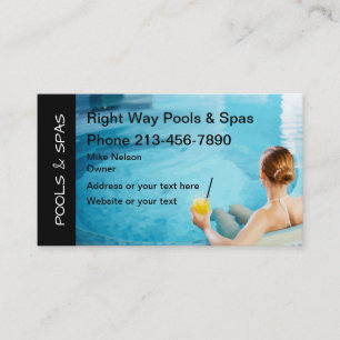 Pools And Spas Business Card
