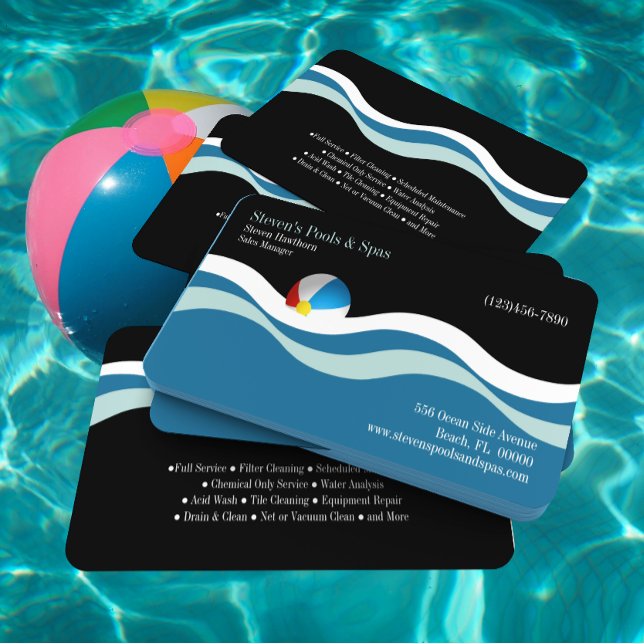 Pools and Spas Business Card (Creator Uploaded)