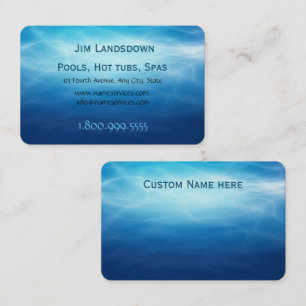 Pools Hot tubs Spas  Custom  Business Card