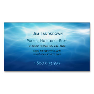 Pools Hot tubs Spas  Custom  Business Card