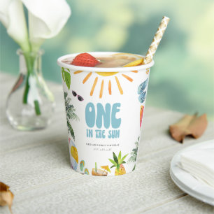 Poolside 1st Birthday Paper Cups