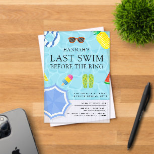 Poolside Bachelorette Party Acrylic Invitation